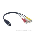 DIN 7PIN zum RCA -Audio -AV -Kabel